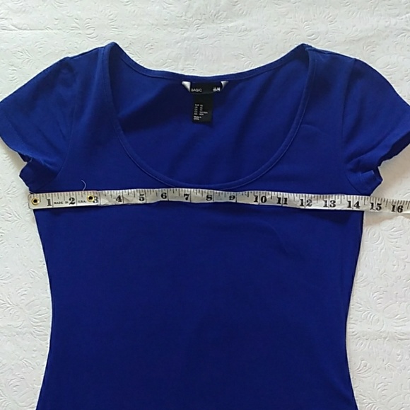 NWOT H&M Basics Royal Blue Bodycon Dress - Picture 4 of 8